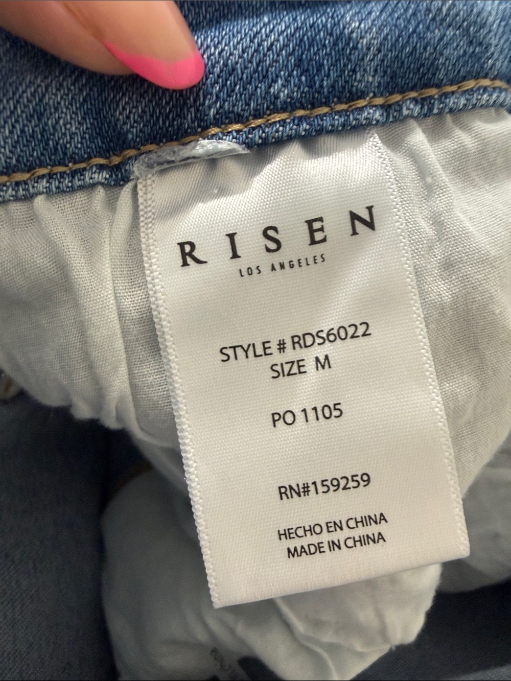 Womens Distressed Light Blue Denim Skirt - Picture 7 of 8